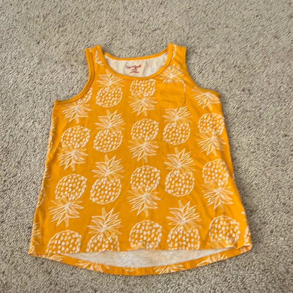 Girls pineapple tank. Size: M (7/8)